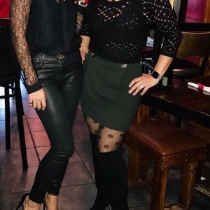 Theory wool mini skirt